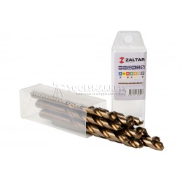 Комплект свёрл по металлу индустриальных, 10 шт, DIN 338, HSS-E Co5, Тип VA, 5xD, Ø9.50 мм ZALTAR ZA-74095-S10