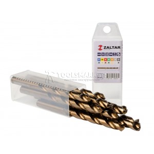 Комплект свёрл по металлу индустриальных, 10 шт, DIN 338, HSS-E Co5, Тип VA, 5xD, Ø10.20 мм ZALTAR ZA-74102-S10