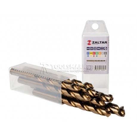 Комплект свёрл по металлу индустриальных, 10 шт, DIN 338, HSS-E Co5, Тип VA, 5xD, Ø10.20 мм ZALTAR ZA-74102-S10 Комплект свёрл по металлу индустриальных, 10 шт, DIN 338, HSS-E Co5, Тип VA, 5xD, Ø10.20 мм ZALTAR ZA-74102-S10