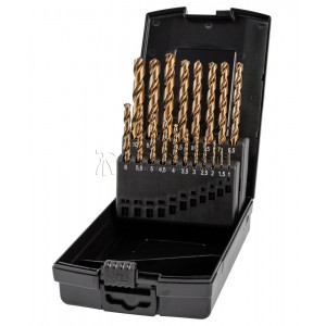 Набор свёрл по металлу, индустриальных, 19 пр.,Ø1.0-10.0 мм x 0.5, DIN 338, HSS-E Co5, Тип VA, 5xD ZALTAR ZA-74161