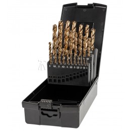 Набор свёрл по металлу, индустриальных, 25 пр.,Ø1.0-13.0 мм x 0.5, DIN 338, HSS-E Co5, Тип VA, 5xD ZALTAR ZA-74162