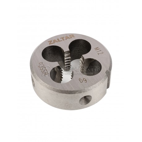 Плашка круглая резьбонарезная HSS-E, DIN 223 B (DIN EN 22568), M12 x 1.75, 38 x 14 ZALTAR ZA-03807