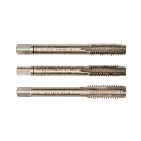 Набор метчиков ручных HSS DIN 352, 3 пр., Nr.1/Nr.2/Nr.3, M12 x 1.75 ZALTAR ZA-10028
