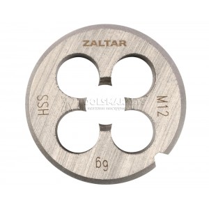 Плашка круглая резьбонарезная HSS, DIN 223 B (DIN EN 22568), M20 x 2.5, 45 x 18 ZALTAR ZA-10411