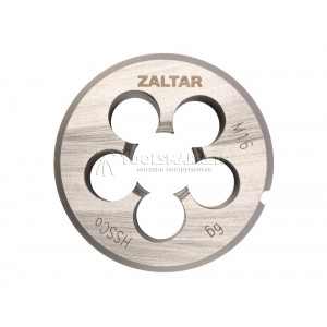 Плашка круглая резьбонарезная HSS-E, DIN 223 B (DIN EN 22568), M16 x 2.0, 45 x 18 ZALTAR ZA-03809