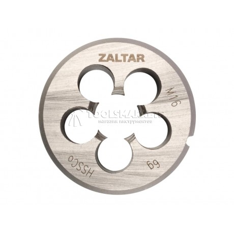 Плашка круглая резьбонарезная HSS-E, DIN 223 B (DIN EN 22568), M16 x 2.0, 45 x 18 ZALTAR ZA-03809 Плашка круглая резьбонарезная HSS-E, DIN 223 B (DIN EN 22568), M16 x 2.0, 45 x 18 ZALTAR ZA-03809